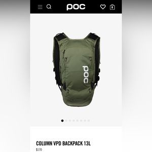 POC MTB BACK PROTECTOR COLUMN VPD BACKPACK 13L